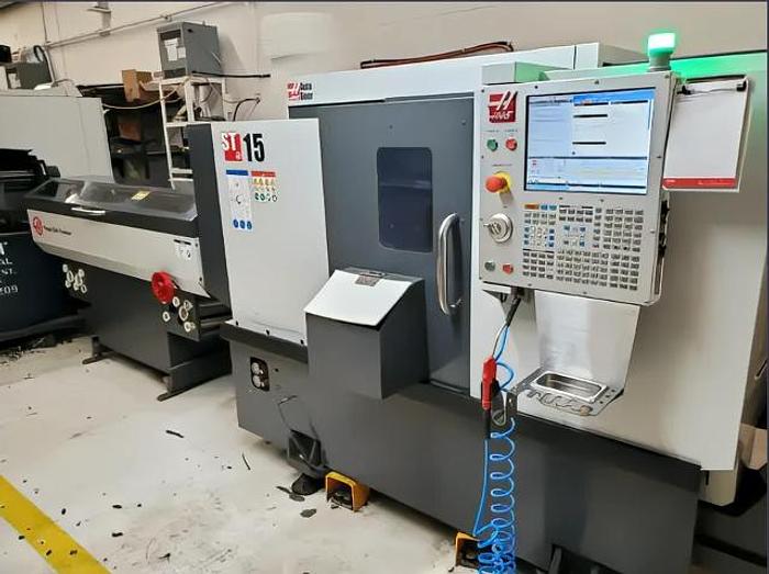 Used 2020 HAAS ST-15 CNC Turning Center With Tailstock / Parts Catcher / Tool Pre-Setter / Barfeeder
