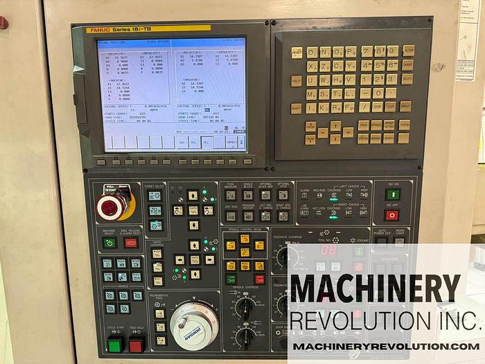 Used 2006 DOOSAN Puma TT 1500 SY CNC Lathe LiveTooling / C-Axis / Y-Axis / Twin Turret / Twin Spindle / BAr Feeder