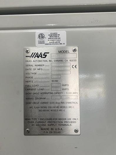 Used 2015 HAAS UMC-750 5-Axis 12,000RPM CNC Vertical Machining Center