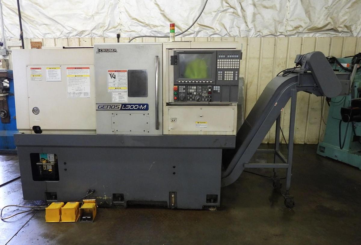 Used 2012 OKUMA Genos L-300M CNC Live Tooling Turning Center
