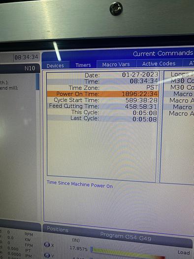 Used 2020 HAAS VF-2 4-Axis CNC Vertical Machining Center