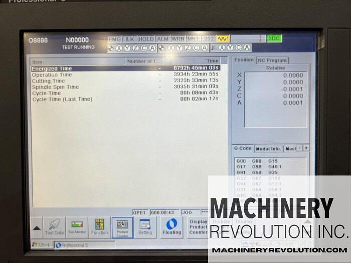 Used 2016 Makino MAG3EX 5-Axis CNC Horizontal Machining Center with Pallet Pool