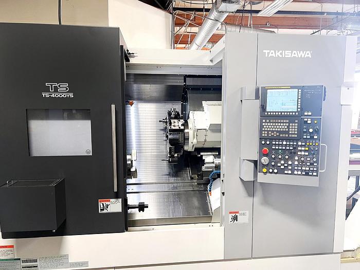 Used 2019 TAKISAWA TS-4000YS Twin Spindle Turning Center ***Very Low Hours***