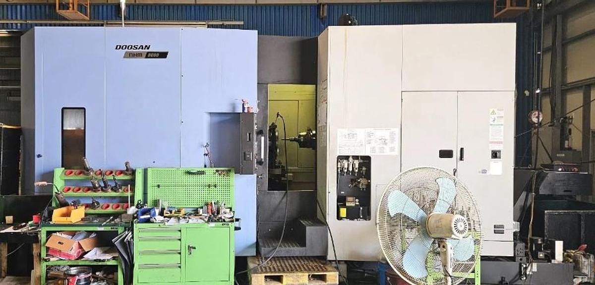 Used 2022 DOOSAN NHM 8000 4-Axis Horizontal Machining Center Low Hours
