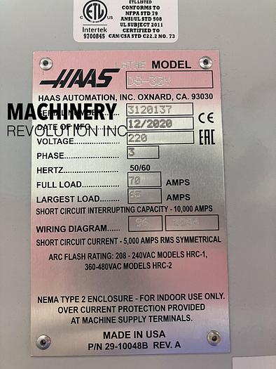 Used 2020 HAAS DS30Y CNC Turning Center With Live Tooling / Dual Spindle / Bar Feeder ***Low Hours***