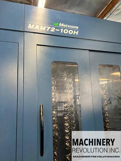 Used 2021 Matsuura MAM 72 100 H 5-Axis CNC Horizontal Machining Center 245 Tools / 10 Station Pallet Pool / CAT 50 / 200mm  ***Like New***