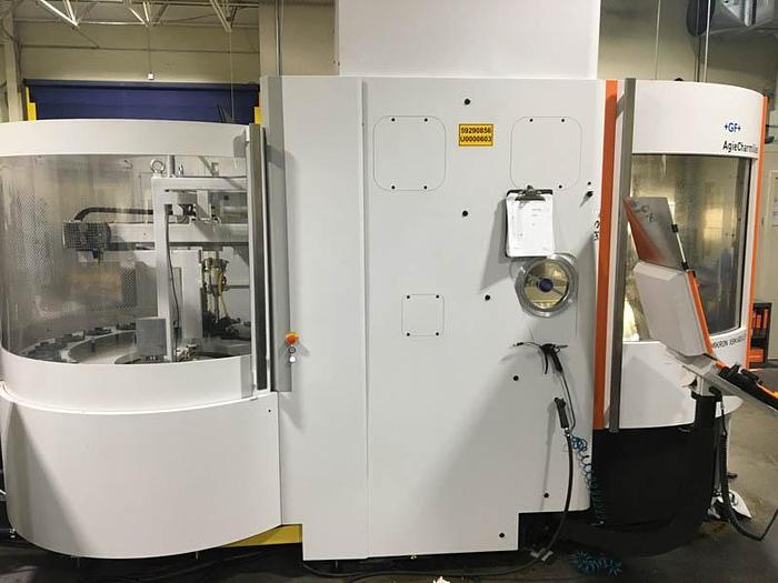 Used 2014 GF Mikron   XSM 600 U LP 5-Axis 36,000RPM Vertical Machining Center with 20 Station Pallet Pool