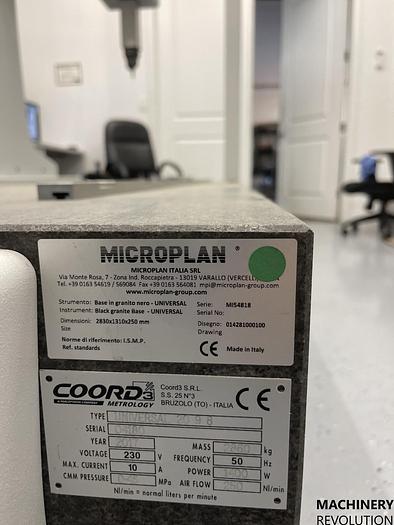 Used 2017 COORD3 Universal Bridge 20 9 8 Coordinate Measuring Machine 80" x 32" x 30"