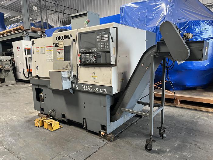 Used 2010 OKUMA Heritage ES-L10II CNC Turning Center With Edge Rebel 102 Bar Feeder