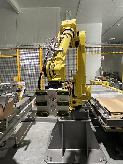 Used 2018 LANGEN LRC 700 Combined Robotic Palletising System & Case Packing Machine with FANUC M-710iC Robot