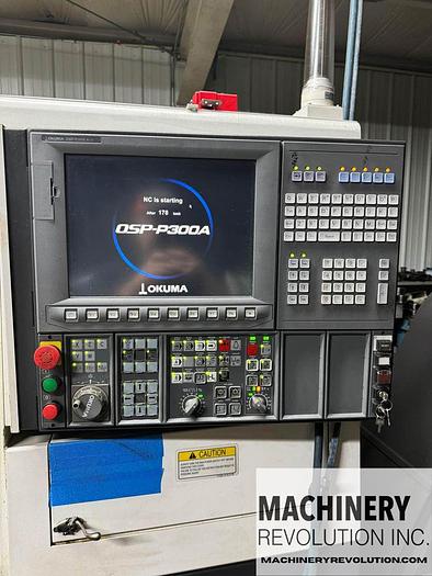 Used 2018 OKUMA Genos L 400 CNC Lathe with TailStock / Automatic Tool Presetter