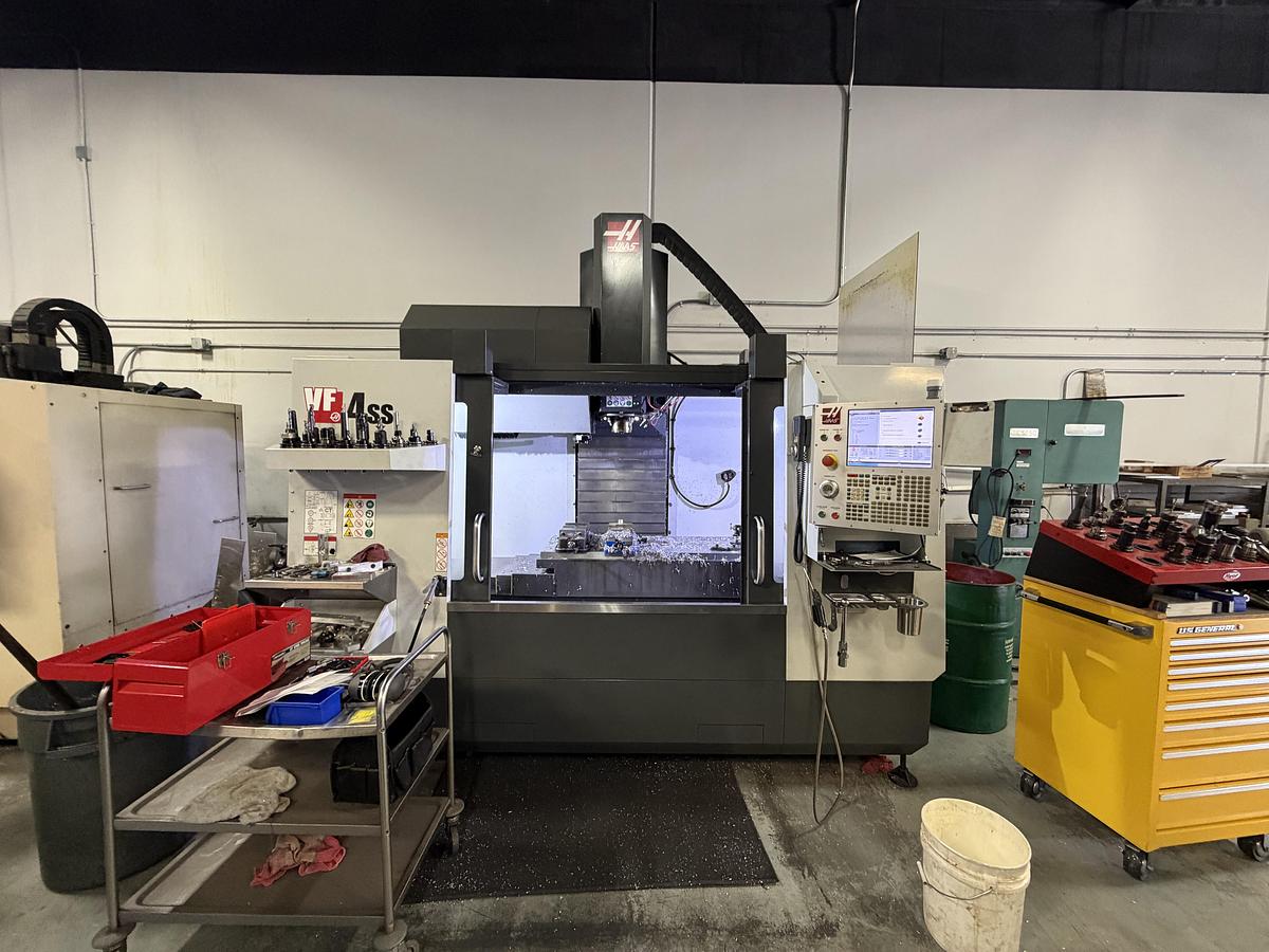Used 2020 HAAS VF-4SS 4-Axis 12,000RPM CNC Vertical Machining Center WIPS / High Speed Machining / 40+1 ATC
