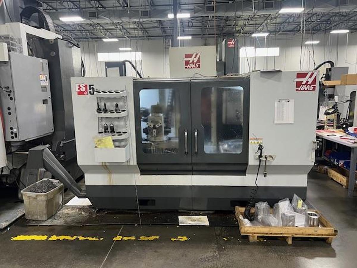 Used 2010 HAAS ES-5 4-Axis CNC Horizontal Machining Center