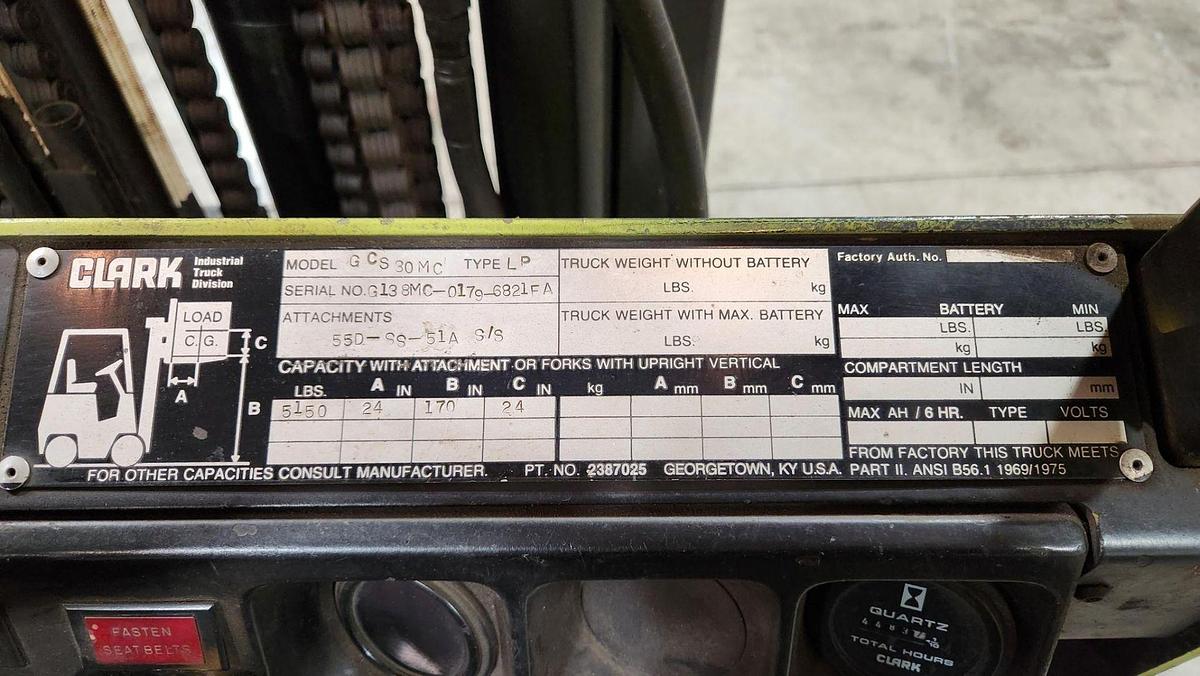 Used CLARK 5,000 pound