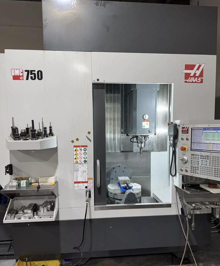 Used 2023 HAAS UMC-750 5-Axis 15,000 rpm CNC Vertical Machining Center ***Low Hours ***
