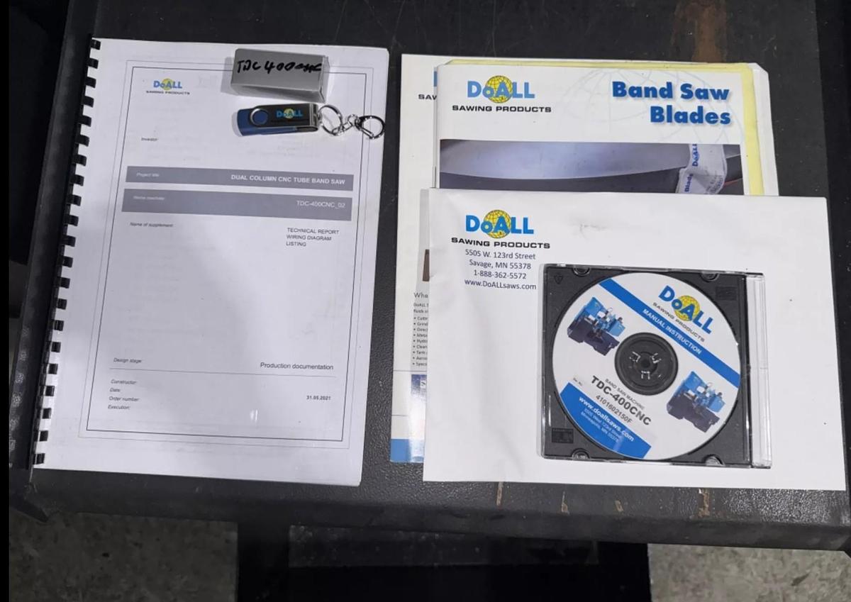 Used 2023 DoALL Olympia TDC-400CNC Automatic Dual Column CNC Horizontal Tube Cut-Off Saw ***Like Brand New***
