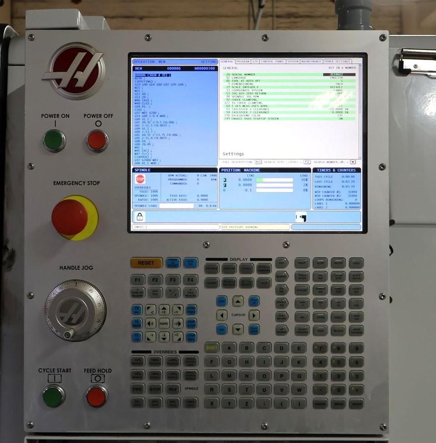 Used 2018 HAAS ST-30 CNC Lathe With Steady Rest and Tailstock Only 3,500 cutting hours