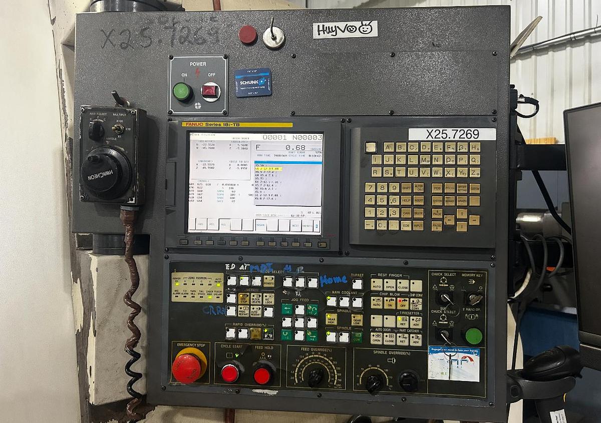 Used 2006 HWACHEON Hi Tech 700 Big Bore CNC Turning Center