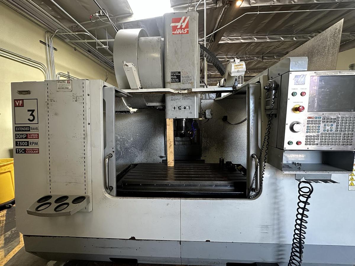 Used 2007 HAAS VF-3YT/50 4-Axis CNC Vertical Machining Center TSC / PCOOL / WIPS