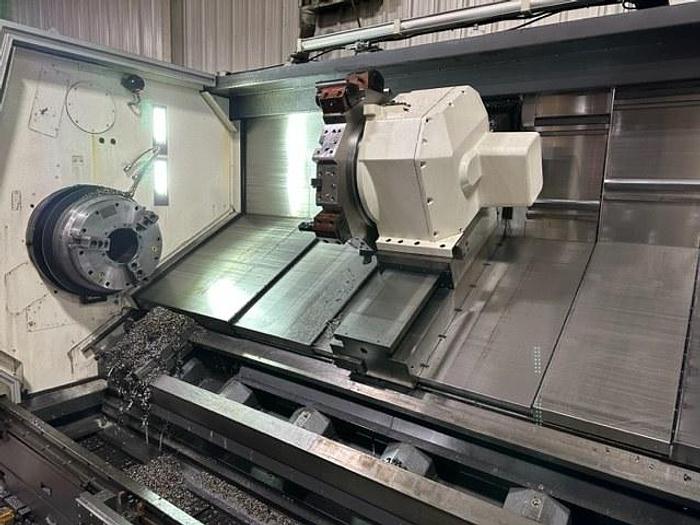 Used 2015 OKUMA LB 45III C 3000 10.2" BIG BORE CNC Lathe with Hydraulic Steady Rest