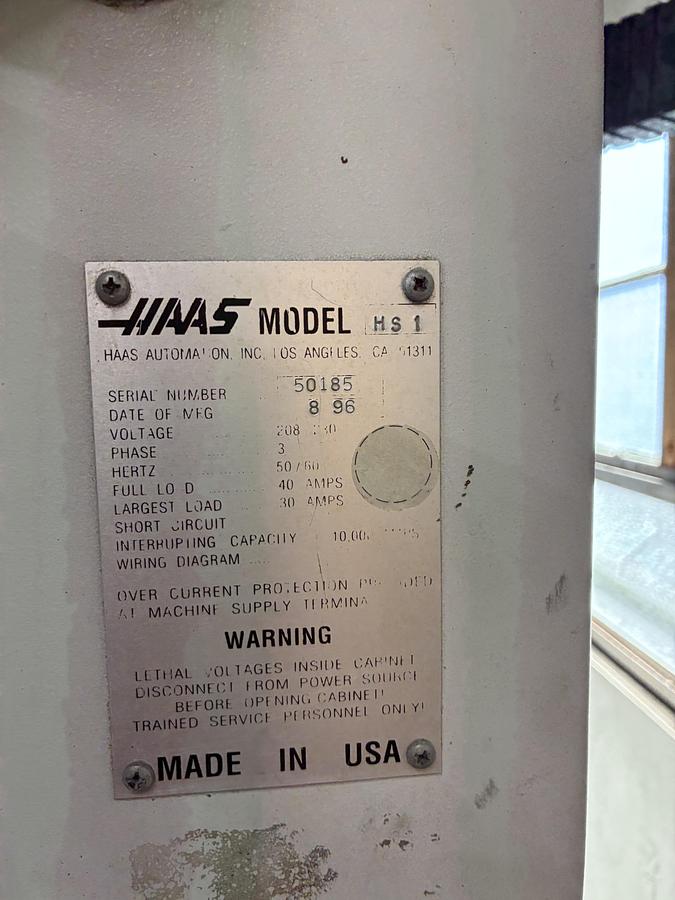 Used 1996 HAAS HS-1 4-Axis Horizontal Machining Center