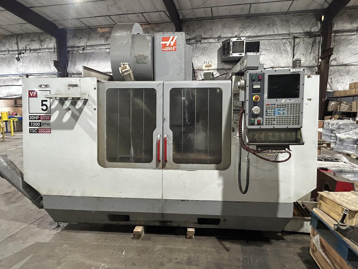 Used 2002 HAAS VF-5 Cat-50 4-Axis Vertical Machining Center