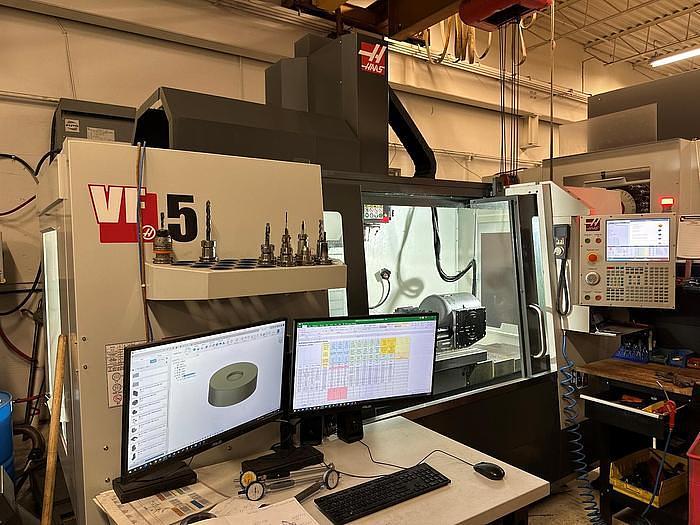 Used 2021 HAAS VF-5/40 5-Axis CNC Vertical Machining Center
