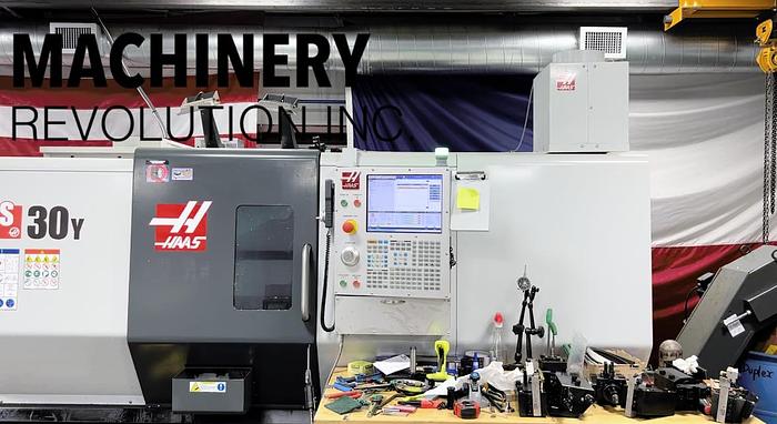 Used 2020 HAAS DS30Y CNC Turning Center With Live Tooling / Dual Spindle / Bar Feeder ***Low Hours***