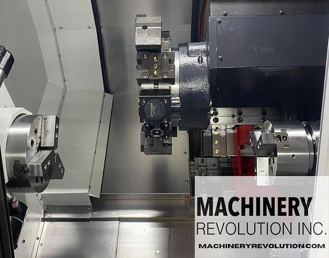 Used 2022 DOOSAN Lynx 2600 SY CNC Lathe Live Tooling / SubSpindle / Automatic Tool PreSetter / BarFeeder / PartsCatcher ***Like New***