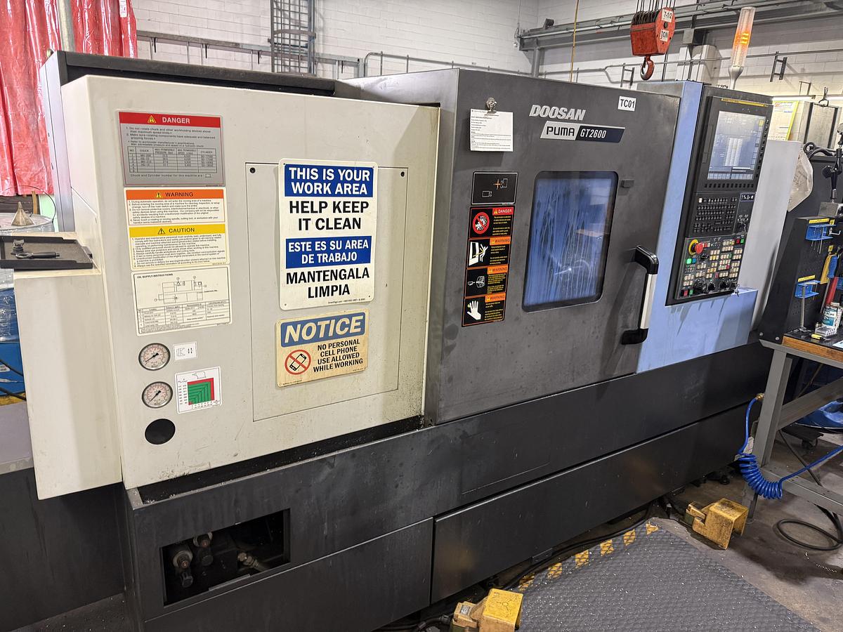 Used 2021 DOOSAN PUMA GT2600 CNC Lathe Tool Pre Setter Tailstock