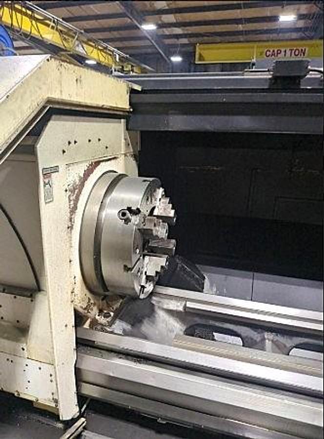 Used 2015 MAZAK POWERMASTER UNIVERSAL 3000 25" Chuck 122.5" Between Centers Programmable Tailstock