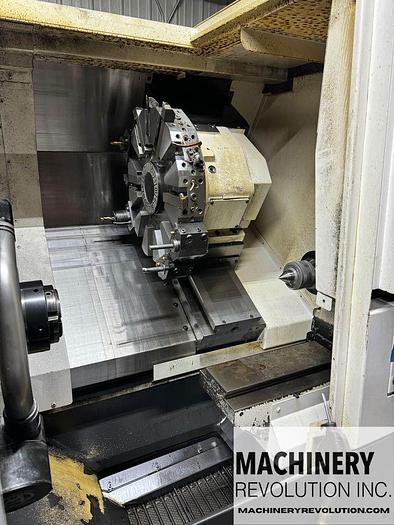 Used 2018 OKUMA Genos L 400 CNC Lathe with TailStock / Automatic Tool Presetter