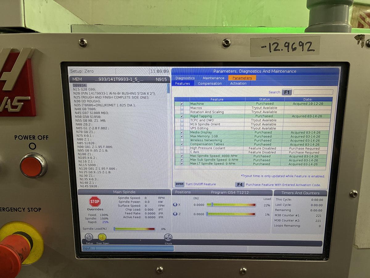 Used 2020 HAAS ST-15 CNC Turning Center *** Low Hours***