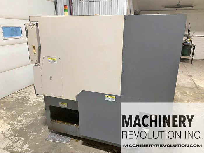 Used 2012 OKUMA Genos L 400 CNC Lathe with TailStock / Automatic Tool Presetter