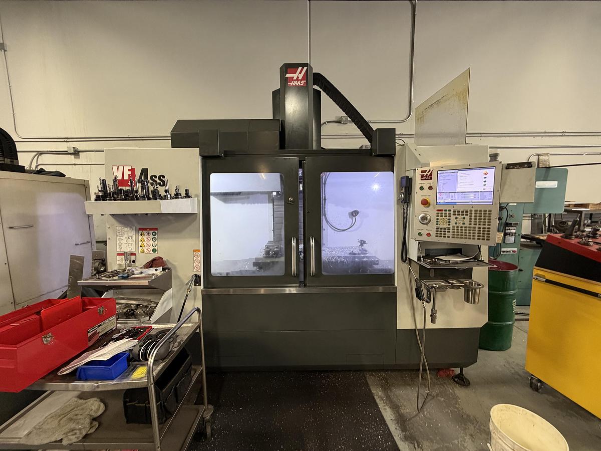 Used 2020 HAAS VF-4SS 4-Axis 12,000RPM CNC Vertical Machining Center WIPS / High Speed Machining / 40+1 ATC