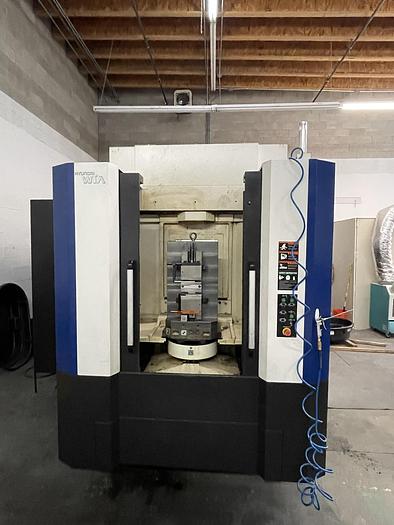 Used 2013 HYUNDAI WIA HS4000I 4-Axis Horizonta Machining Center with Pallet Changer