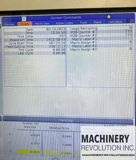 Used 2022 HAAS VS-3 Cat-50 4-Axis CNC Vertical Machining Center ***Low Hours***