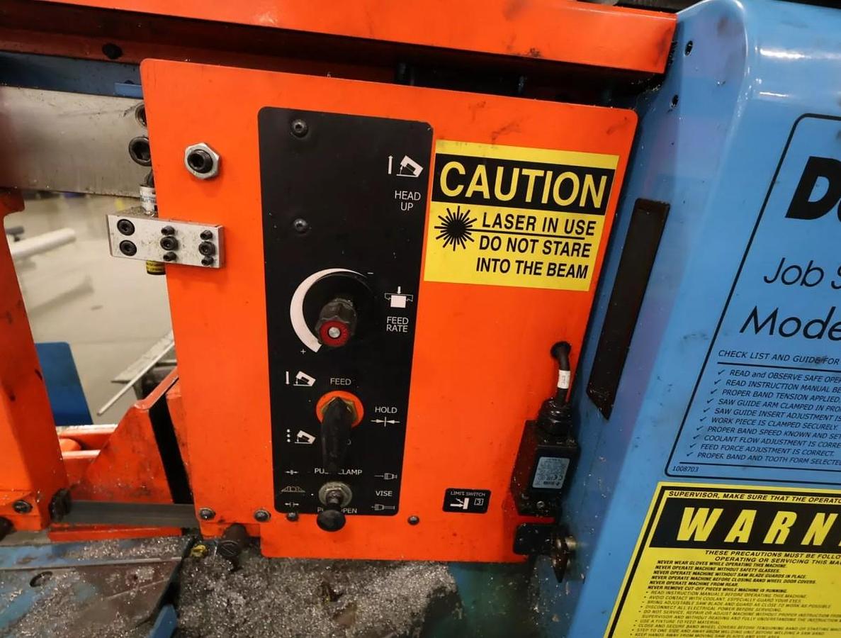 Used 2014 DoALL 400S Horizontal Band Saw with 10' Conveyor