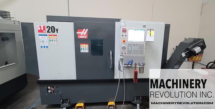 Used 2021 HAAS ST-20Y CNC Lathe with Sub Spindle / Live Tooling / Y-Axis / Tool PreSetter CNC Turning Center ***282 Hours***