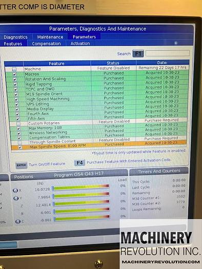 Used 2020 HAAS UMC 500 5-Axis CNC Vertical Machining Center ***Low Hours***