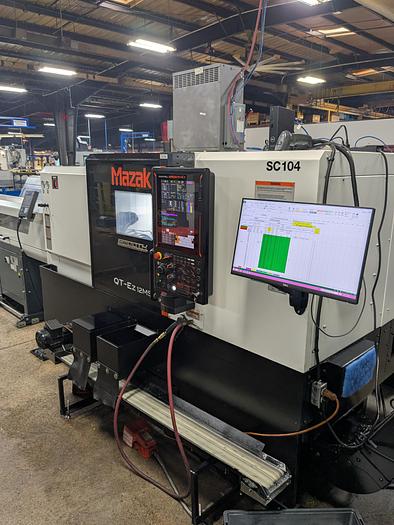 Used 2023 MAZAK QT-EZ12MSY CNC Lathe With Live Tooling Y-Axis Sub Spindle & Bar Feeder