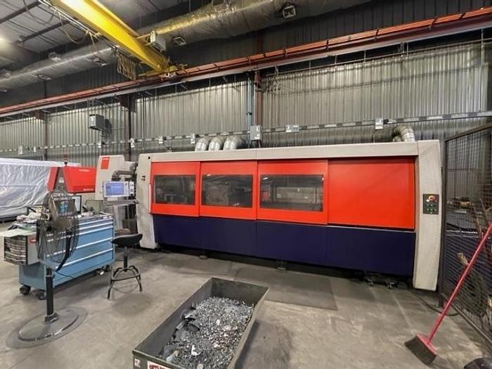 Used 2010 Bystronic BYSPEED 3015 6KW CO2 LASER WITH 2011 BYTRANS 3015 EXTENDED LOAD