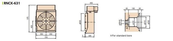 Used TSUDAKOMA RNCK-631 24" (630mm) 4th Axis CNC Rotary Table