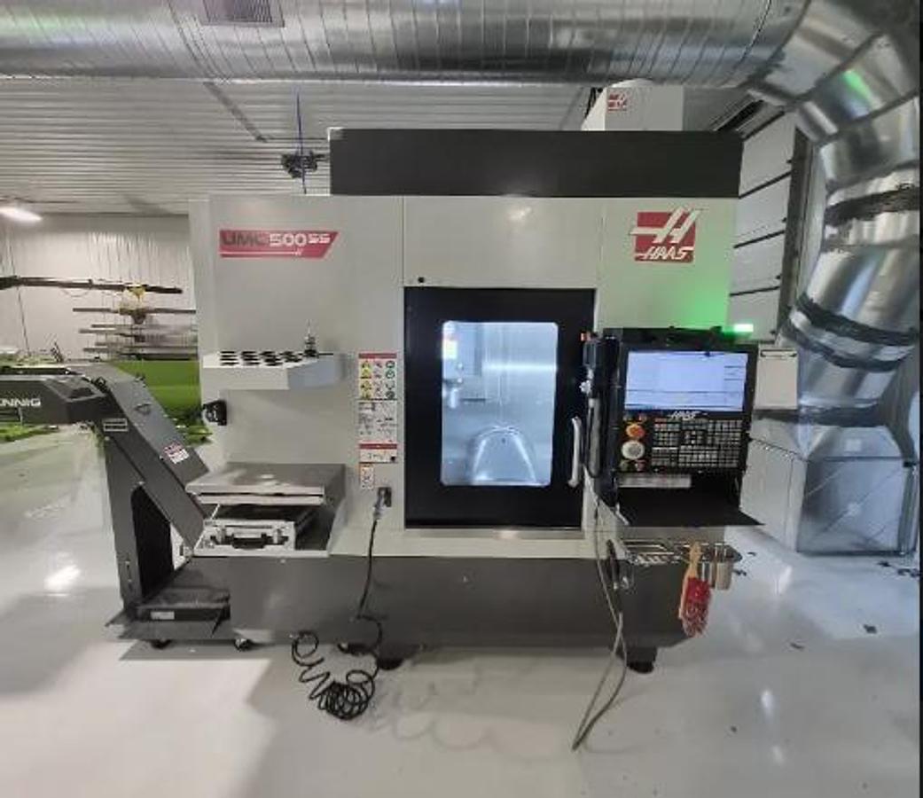 Used 2025 HAAS UMC-500SS 5-Axis Only 25 Cutting Hours CNC Vertical Machining Center