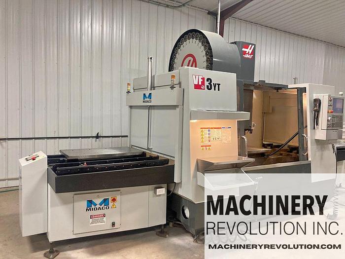 Used 2009 HAAS VF-3YT/50 CNC Vertical Machining Center with  Extended Z-Axis / TSC / Dual Pallet Changers / 30 Station Tool Changer