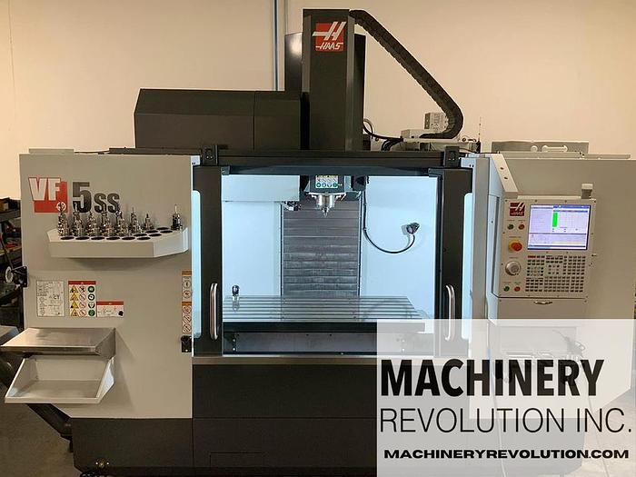 Used 2021 HAAS VF-5SS CNC Vertical Machining Center with 12,000 RPM / WIPS / High Pressure Coolant