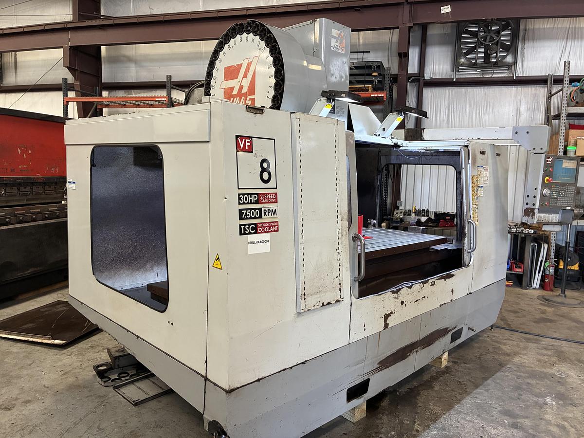 Used 2008 HAAS HAAS VF-8 Cat-50 4-Axis CNC Machining Center
