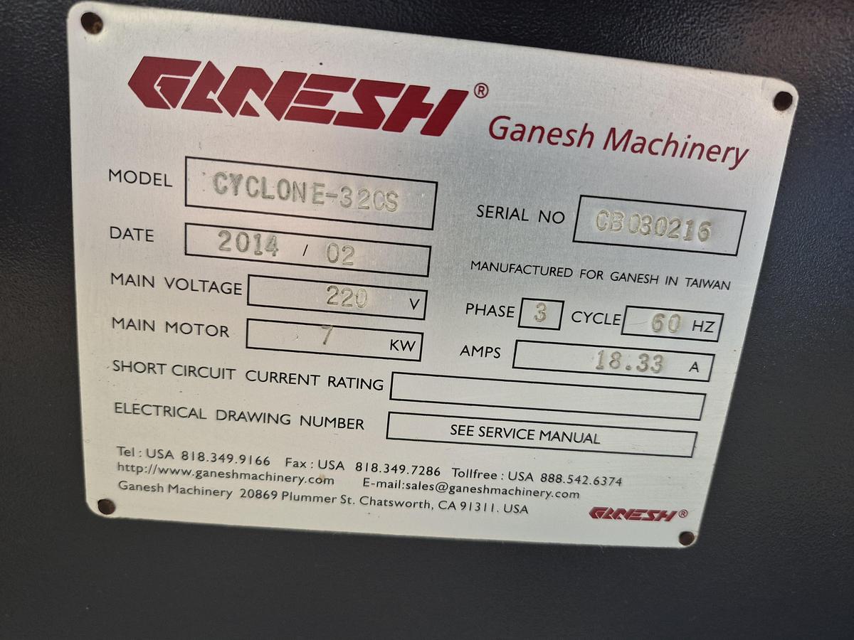 Used 2014 Ganesh CYCLONE 32 CS 7-Axis Swiss Turning Center with Edge Patriot Bar Feeder