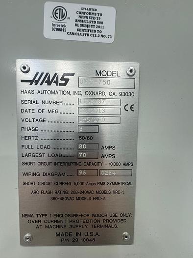 Used 2013 HAAS UMC-750