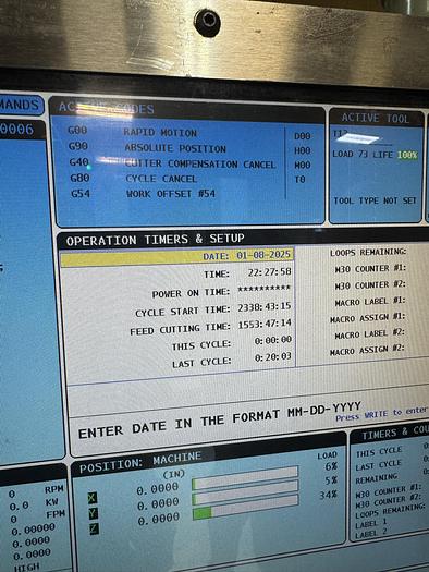 Used 2012 HAAS VF-1 CNC Vertical Machining Center ***Low Hours***